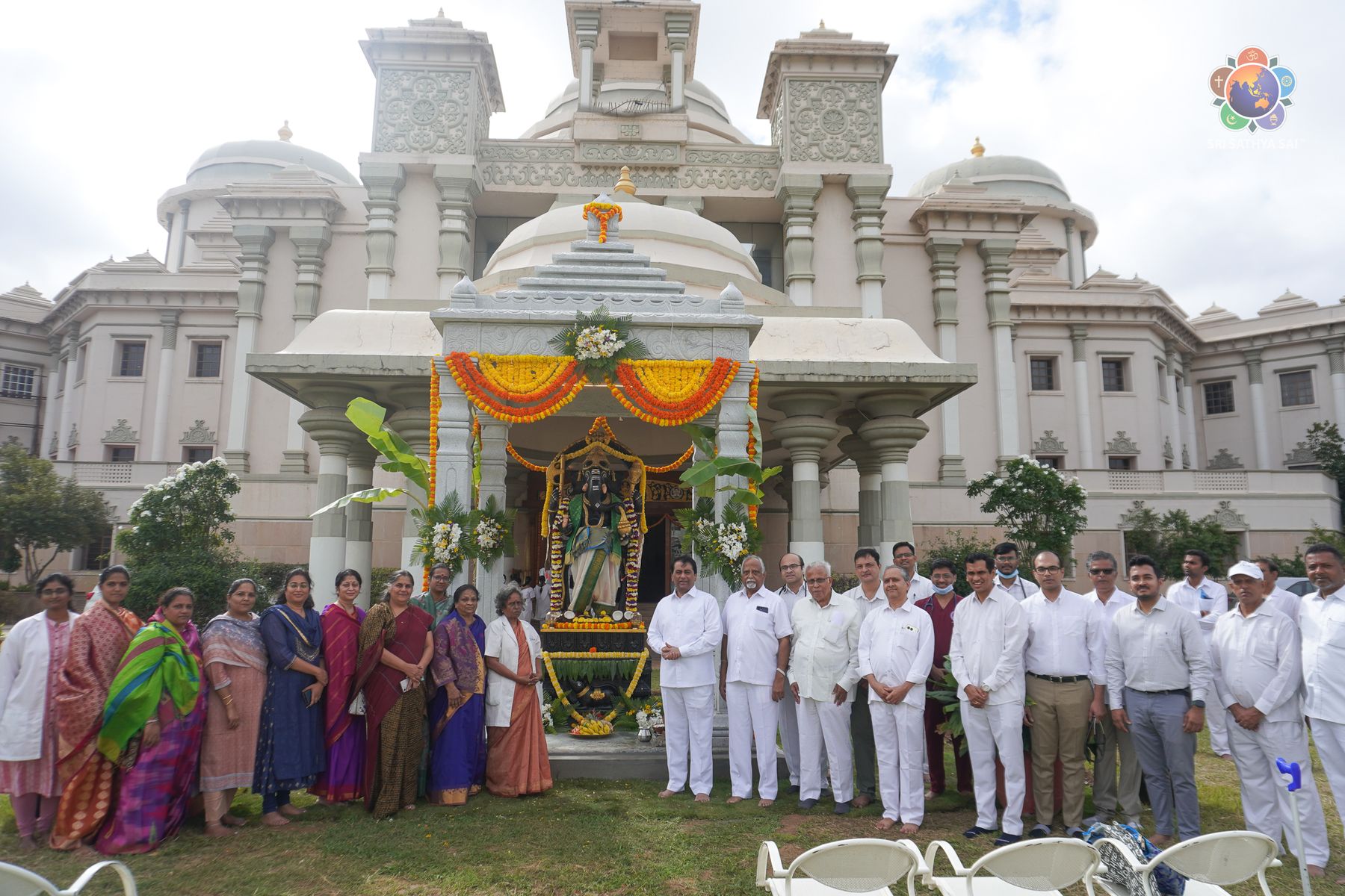Murti Sthapana of Lord Ganapati at the main entrance