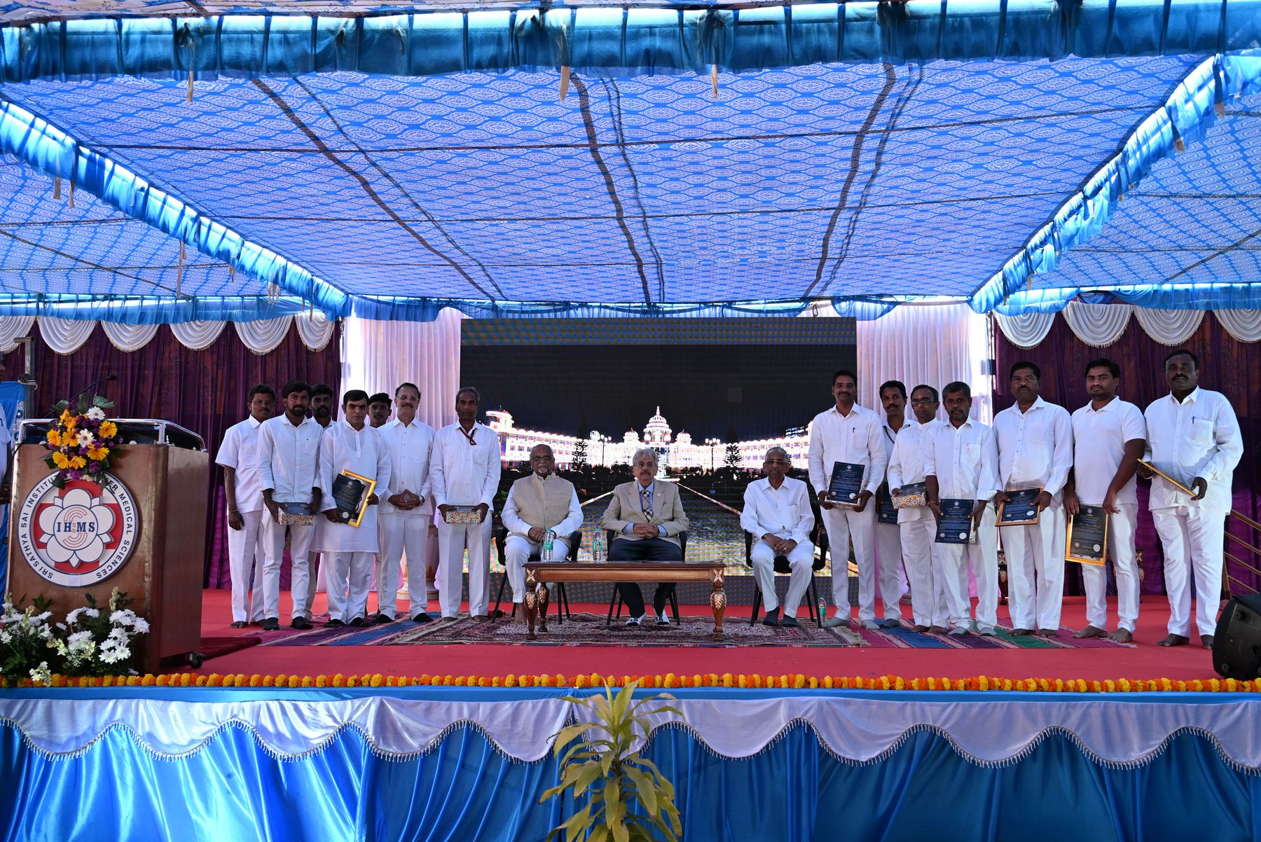 Staff on stage