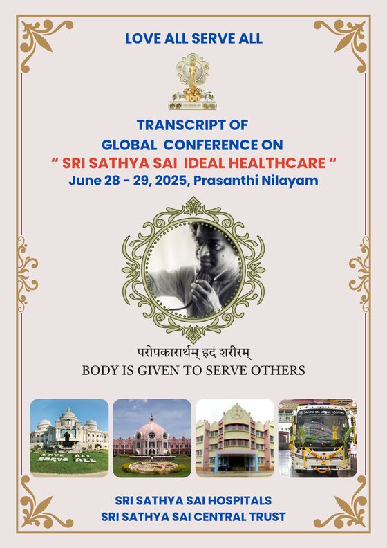 Cover of the conference transcript — Sri Sathya Sai Hospitals, Sri Sathya Sai Central Trust