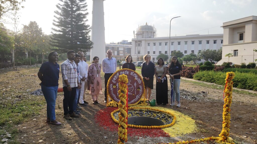 Joint inauguration of a percolation well with community partners and the OBD team