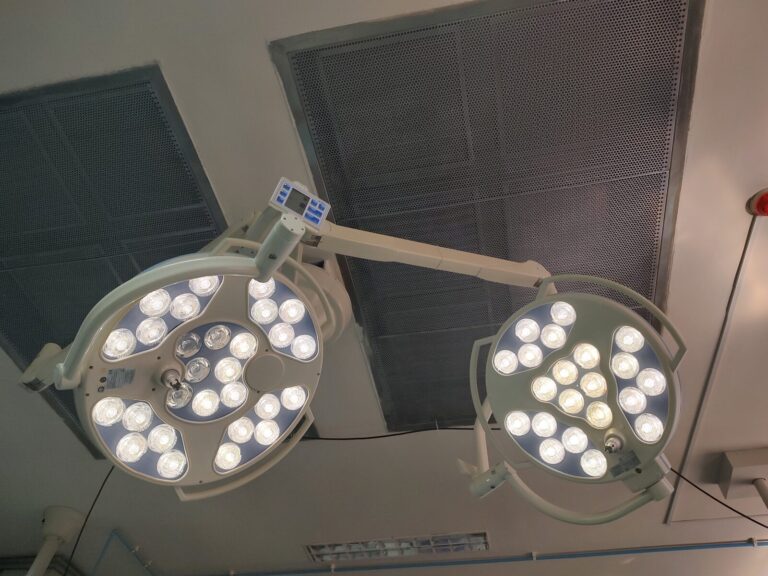 Dr. Mach LED surgical lights in a cardiac surgery theatre