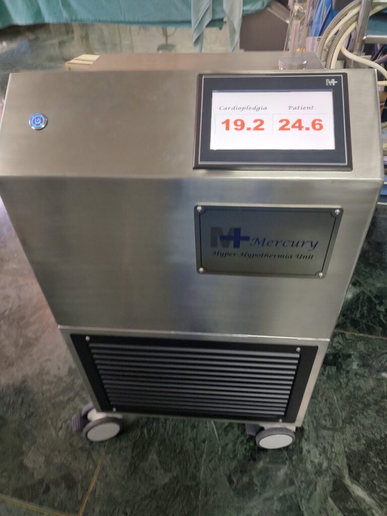 Mercury hyper-hypothermia (heater-cooler) unit